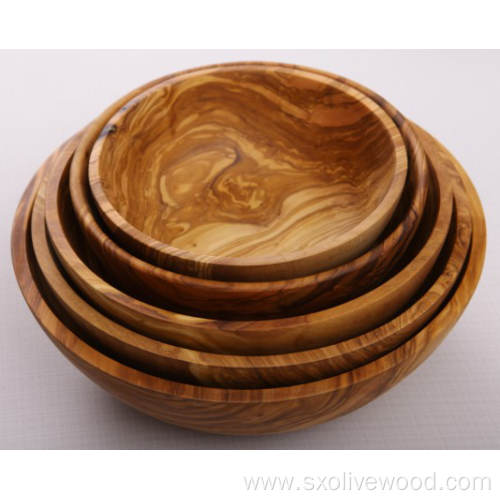 Olive Wood Handcrafted Salad Bowl Set Of 5